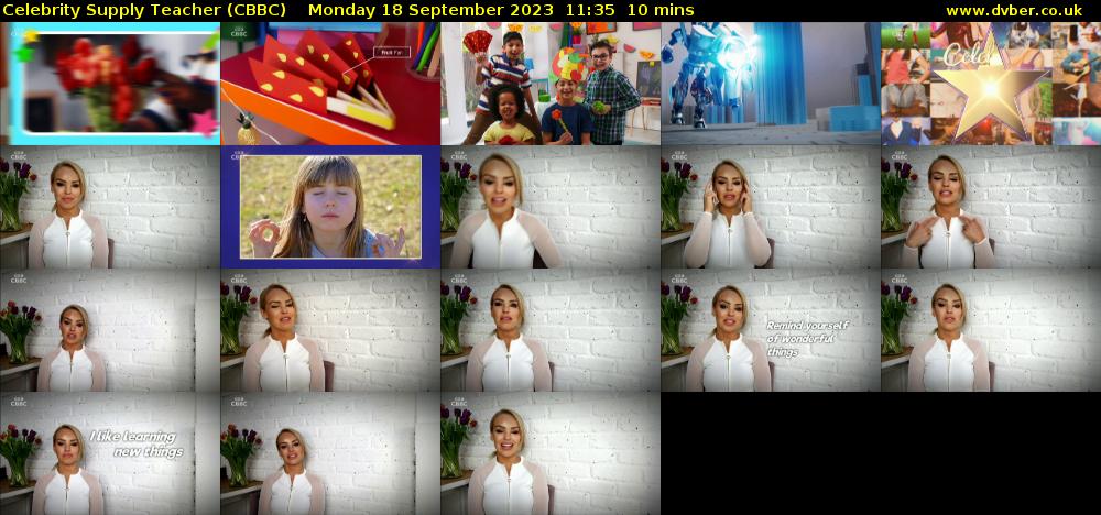 Celebrity Supply Teacher (CBBC) Monday 18 September 2023 11:35 - 11:45
