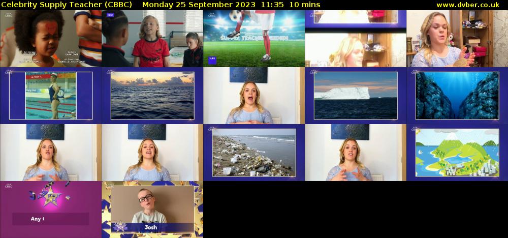 Celebrity Supply Teacher (CBBC) Monday 25 September 2023 11:35 - 11:45