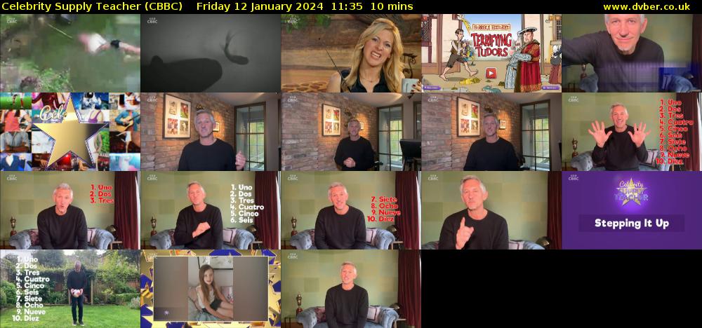 Celebrity Supply Teacher (CBBC) Friday 12 January 2024 11:35 - 11:45