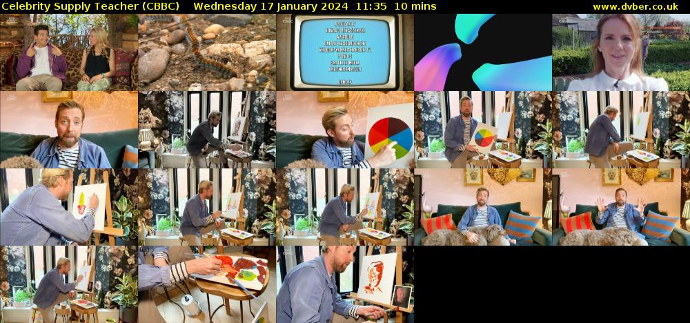 Celebrity Supply Teacher (CBBC) Wednesday 17 January 2024 11:35 - 11:45