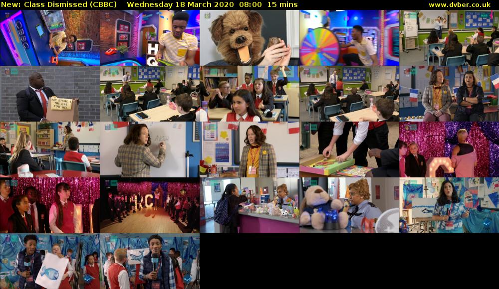 Class Dismissed (CBBC) Wednesday 18 March 2020 08:00 - 08:15