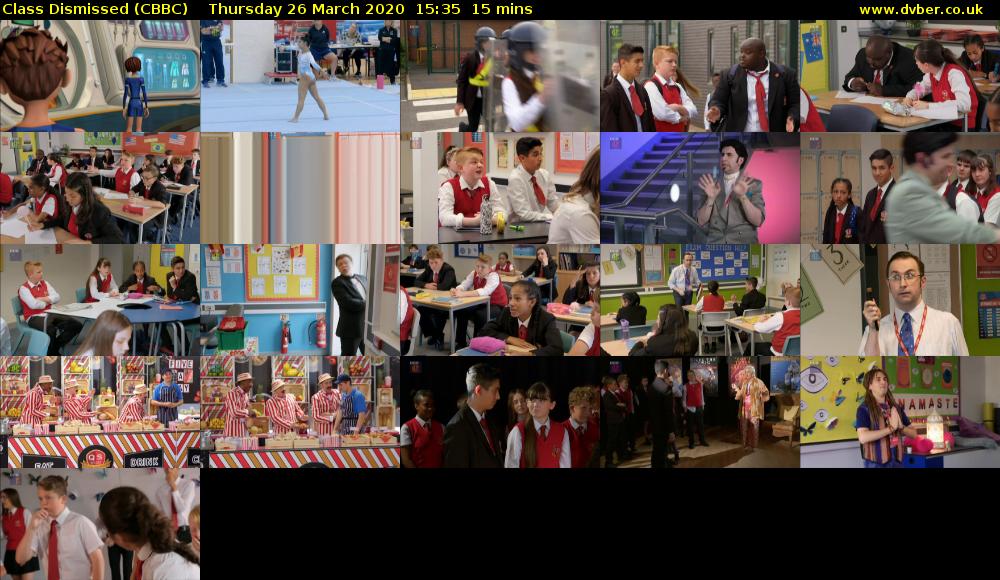 Class Dismissed (CBBC) Thursday 26 March 2020 15:35 - 15:50