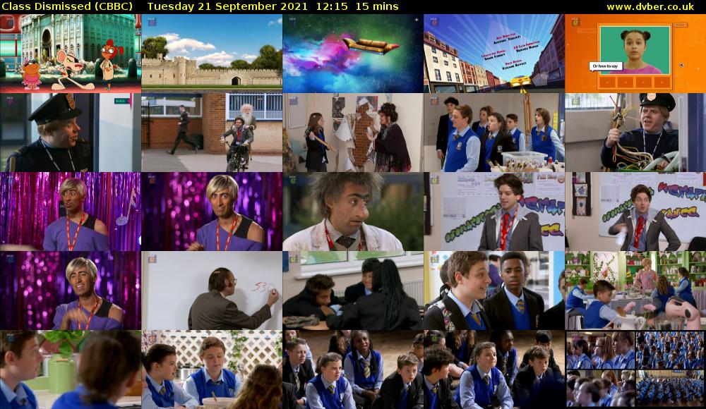 Class Dismissed (CBBC) Tuesday 21 September 2021 12:15 - 12:30