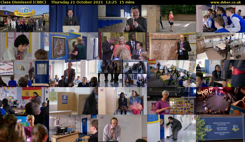 Class Dismissed (CBBC) Thursday 21 October 2021 12:25 - 12:40