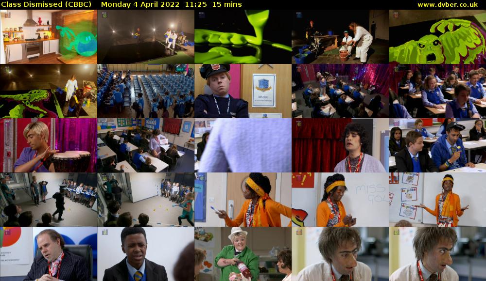 Class Dismissed (CBBC) Monday 4 April 2022 11:25 - 11:40