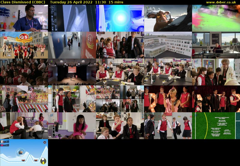 Class Dismissed (CBBC) Tuesday 26 April 2022 11:30 - 11:45