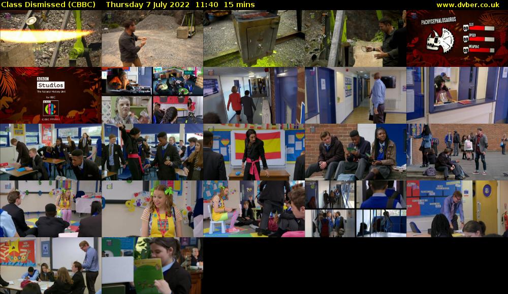 Class Dismissed (CBBC) Thursday 7 July 2022 11:40 - 11:55