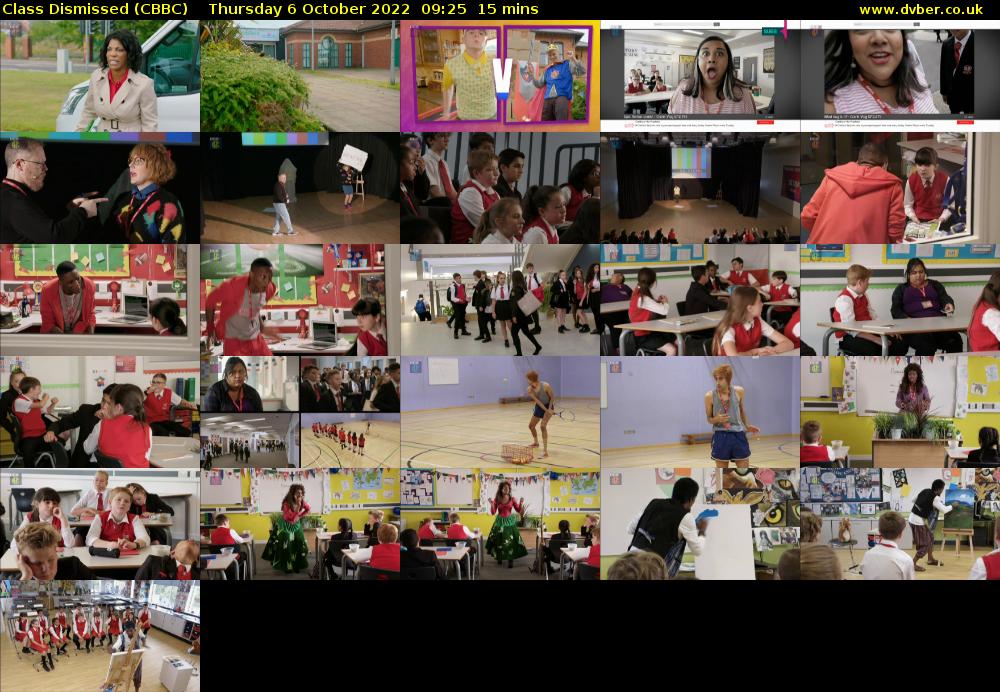 Class Dismissed (CBBC) Thursday 6 October 2022 09:25 - 09:40
