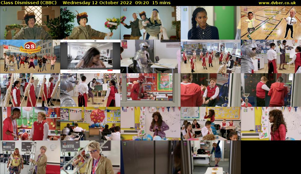 Class Dismissed (CBBC) Wednesday 12 October 2022 09:20 - 09:35