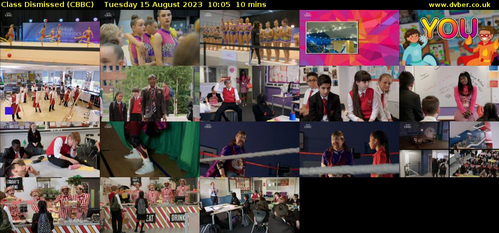 Class Dismissed (CBBC) Tuesday 15 August 2023 10:05 - 10:15