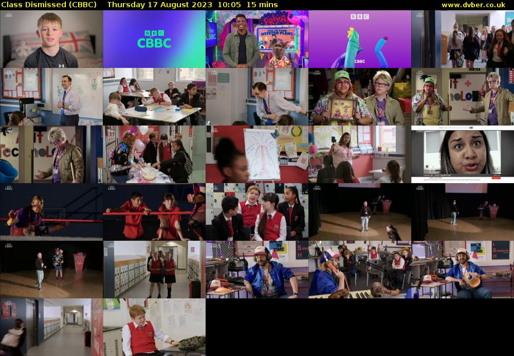 Class Dismissed (CBBC) Thursday 17 August 2023 10:05 - 10:20