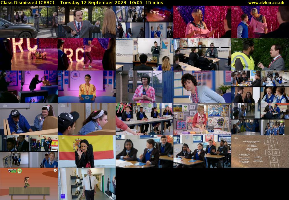 Class Dismissed (CBBC) Tuesday 12 September 2023 10:05 - 10:20