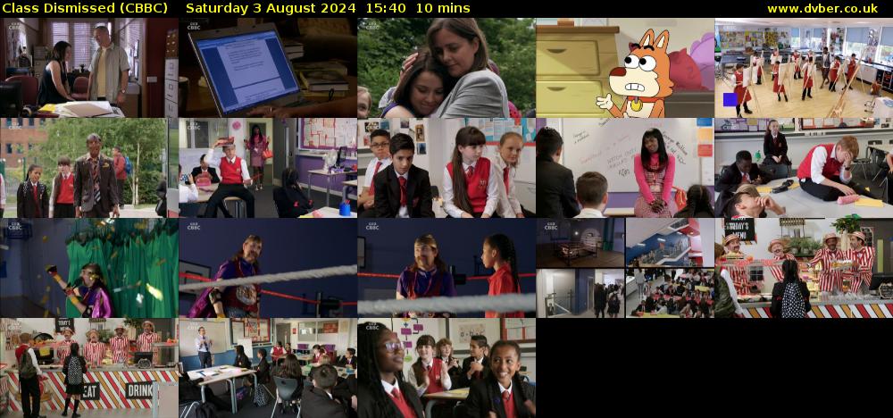 Class Dismissed (CBBC) Saturday 3 August 2024 15:40 - 15:50