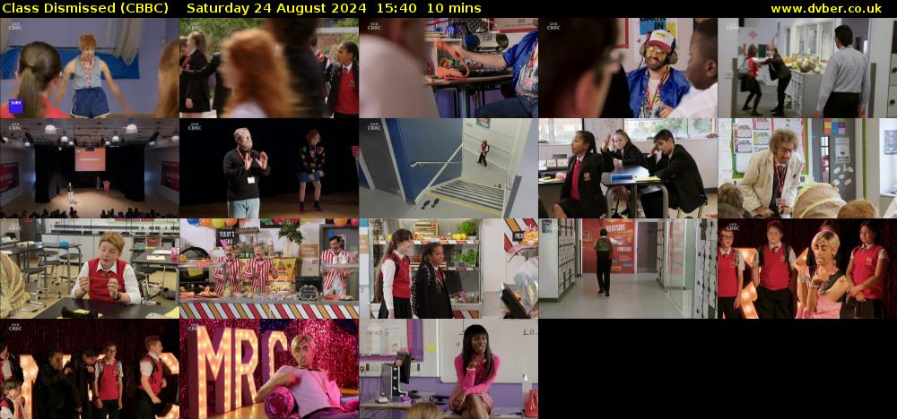 Class Dismissed (CBBC) Saturday 24 August 2024 15:40 - 15:50