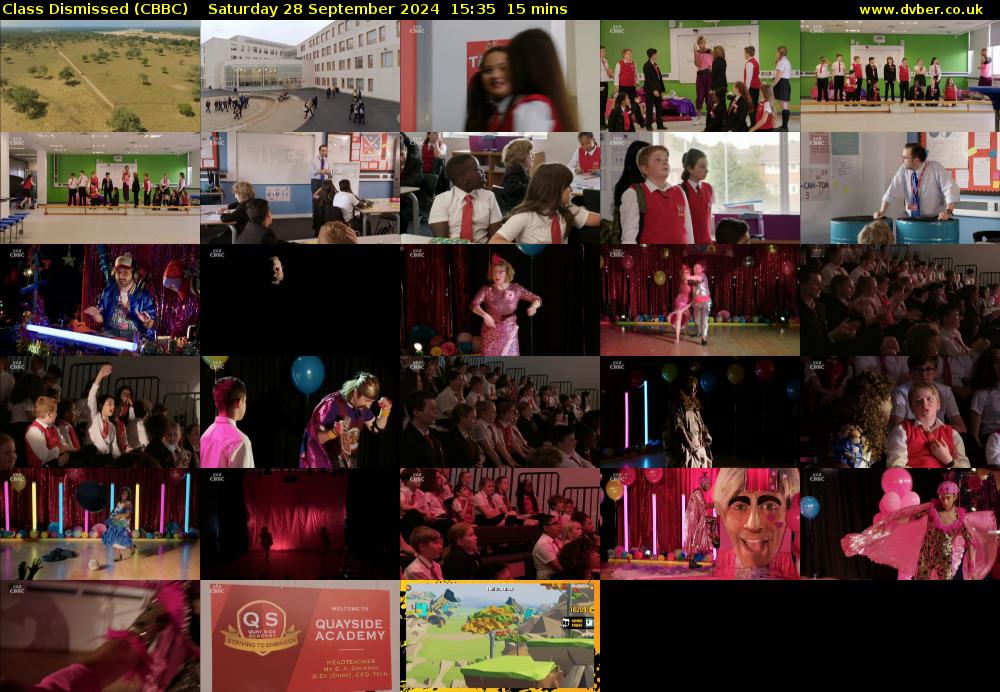 Class Dismissed (CBBC) Saturday 28 September 2024 15:35 - 15:50