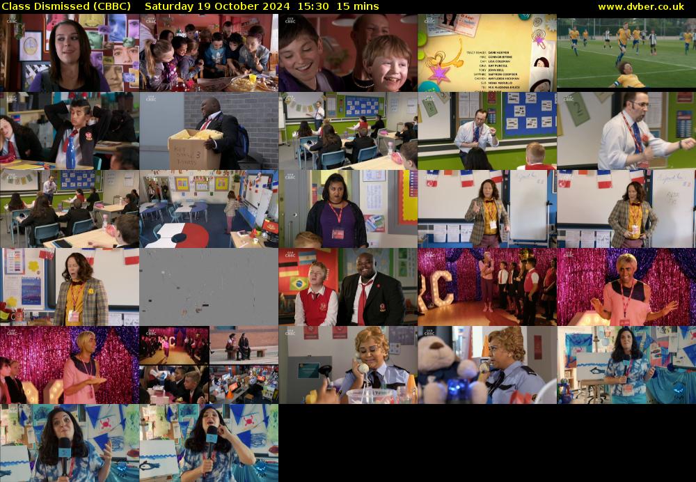Class Dismissed (CBBC) Saturday 19 October 2024 15:30 - 15:45