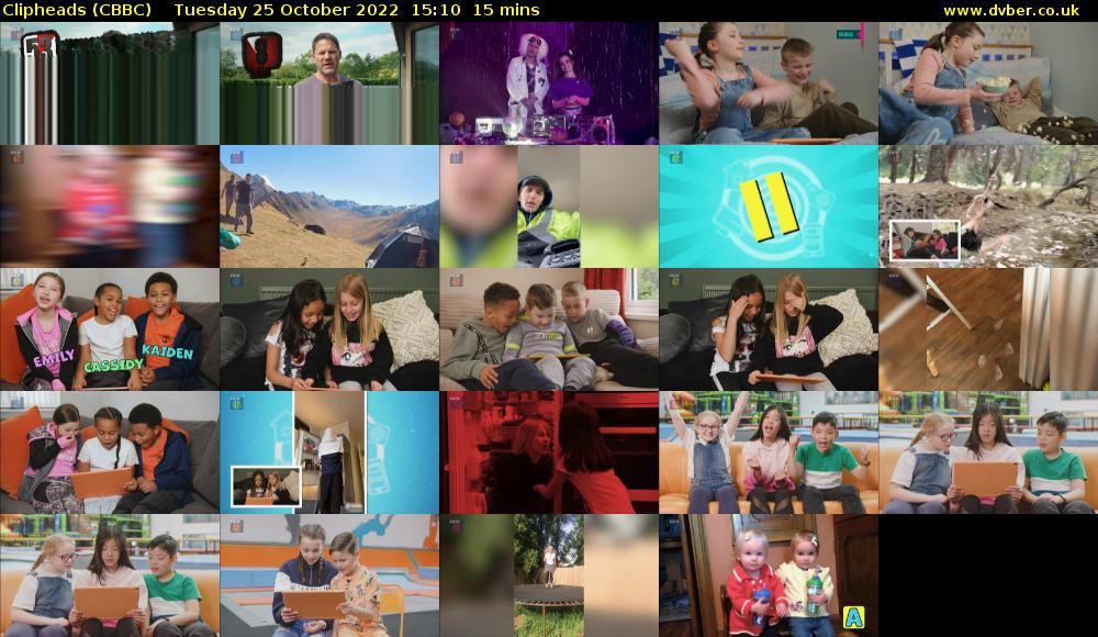 Clipheads (CBBC) Tuesday 25 October 2022 15:10 - 15:25