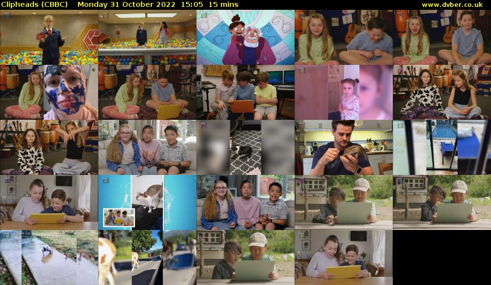 Clipheads (CBBC) Monday 31 October 2022 15:05 - 15:20