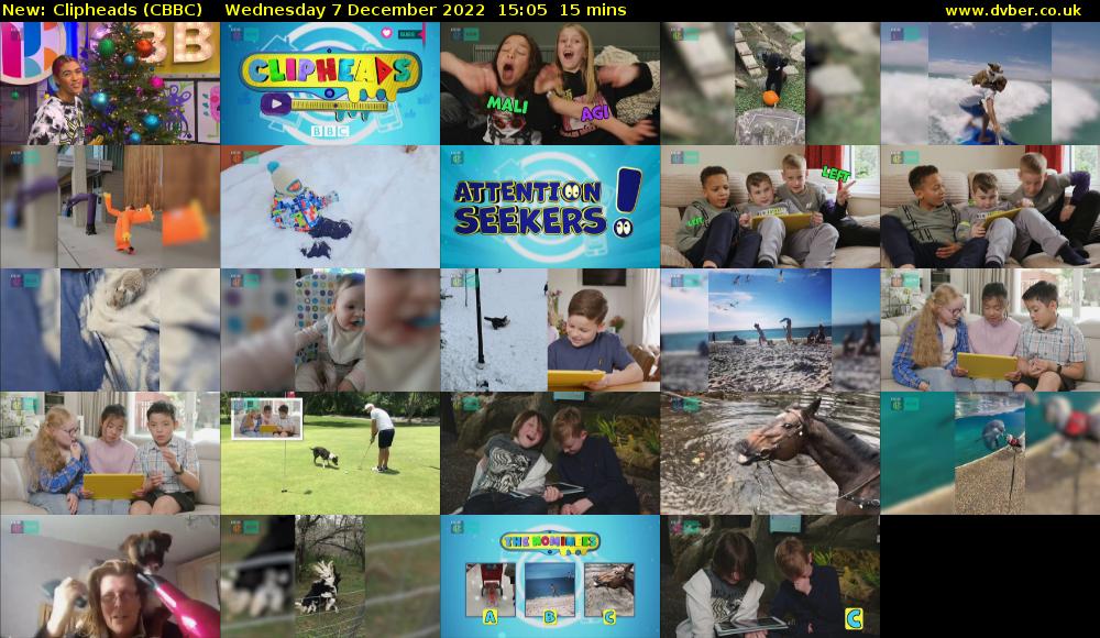 Clipheads (CBBC) Wednesday 7 December 2022 15:05 - 15:20