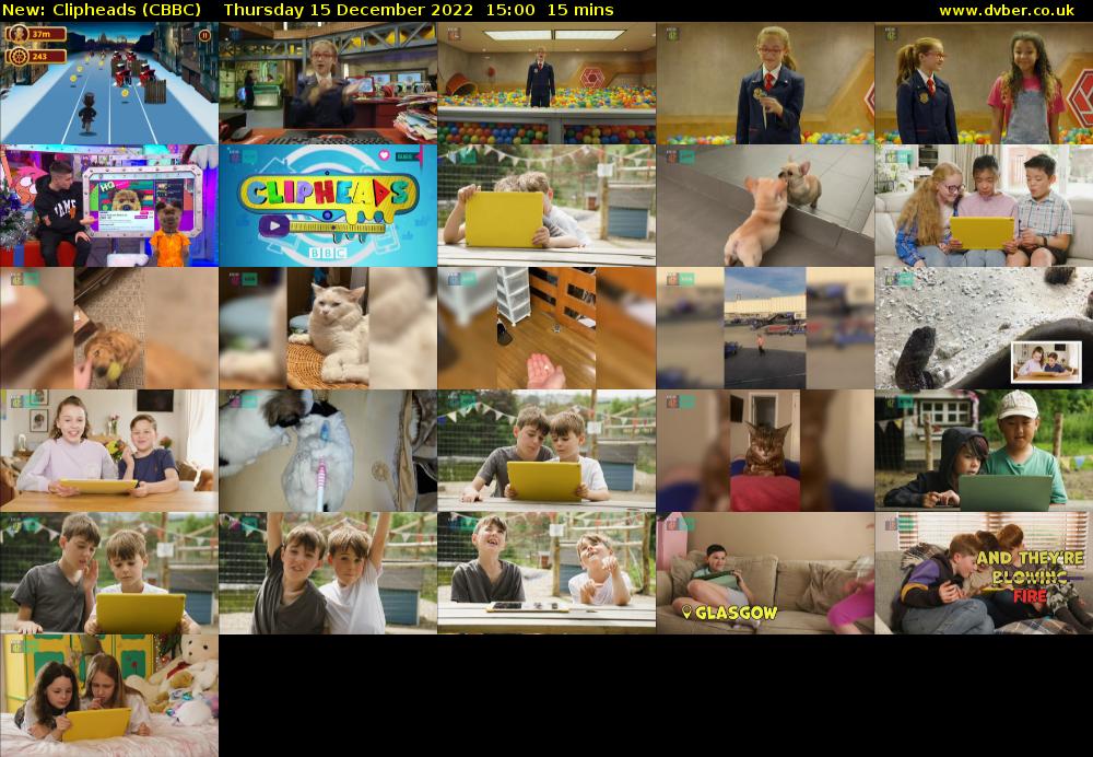 Clipheads (CBBC) Thursday 15 December 2022 15:00 - 15:15