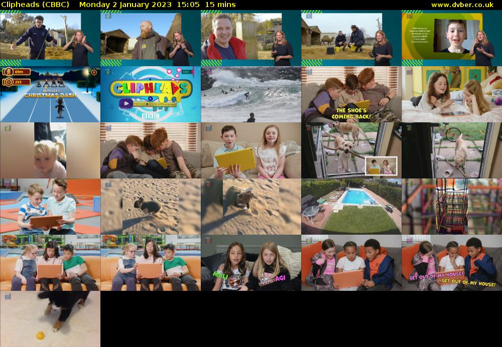 Clipheads (CBBC) Monday 2 January 2023 15:05 - 15:20