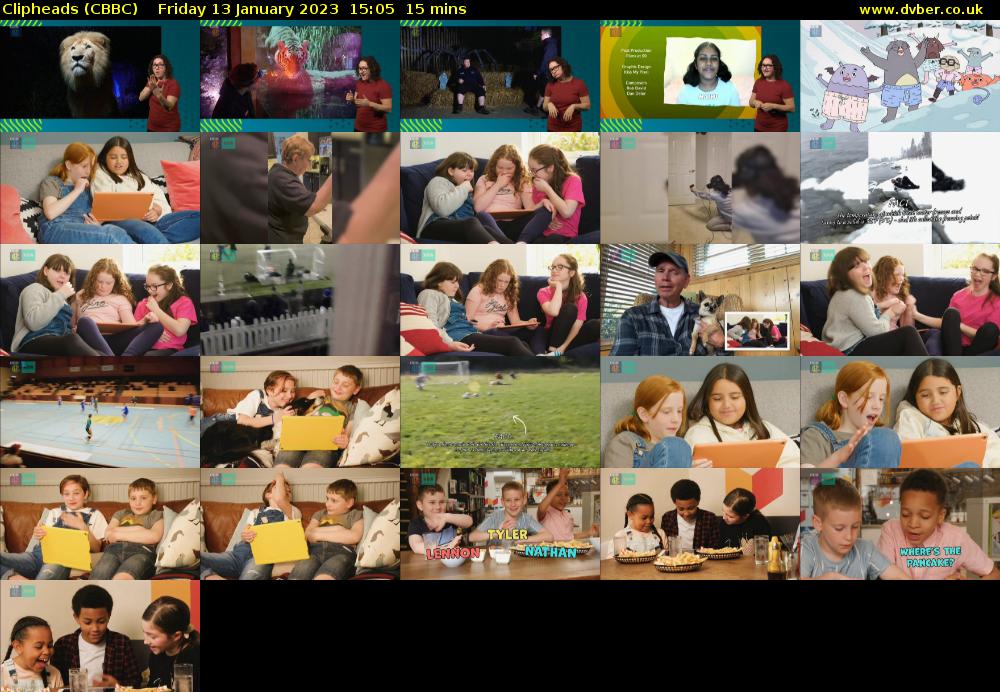 Clipheads (CBBC) Friday 13 January 2023 15:05 - 15:20