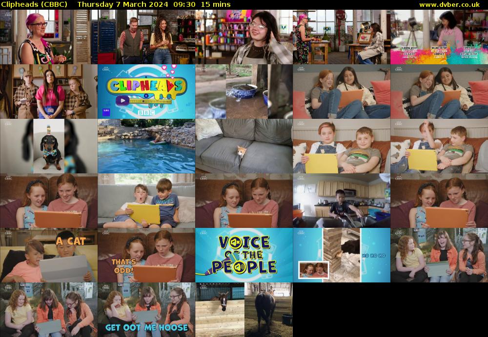 Clipheads (CBBC) Thursday 7 March 2024 09:30 - 09:45