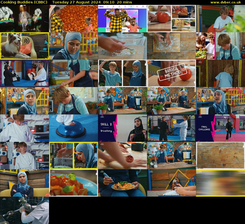 Cooking Buddies (CBBC) Tuesday 27 August 2024 09:10 - 09:30
