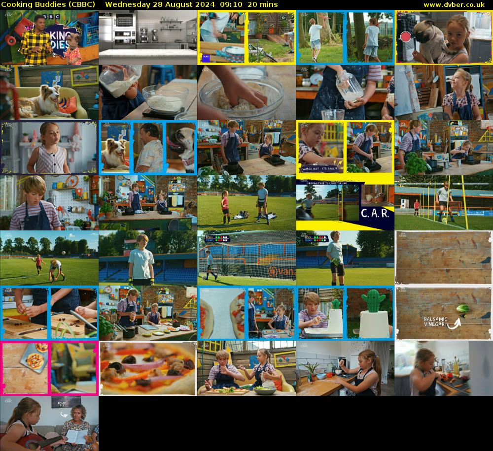 Cooking Buddies (CBBC) Wednesday 28 August 2024 09:10 - 09:30