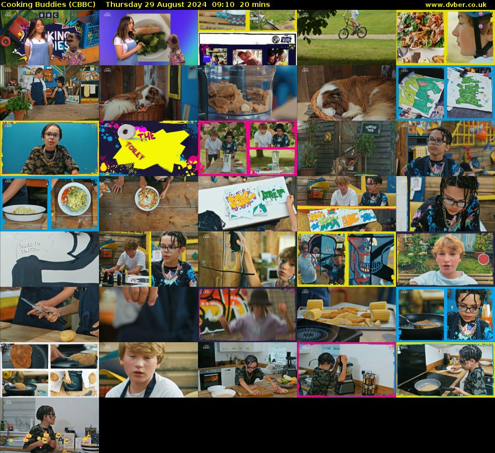 Cooking Buddies (CBBC) Thursday 29 August 2024 09:10 - 09:30