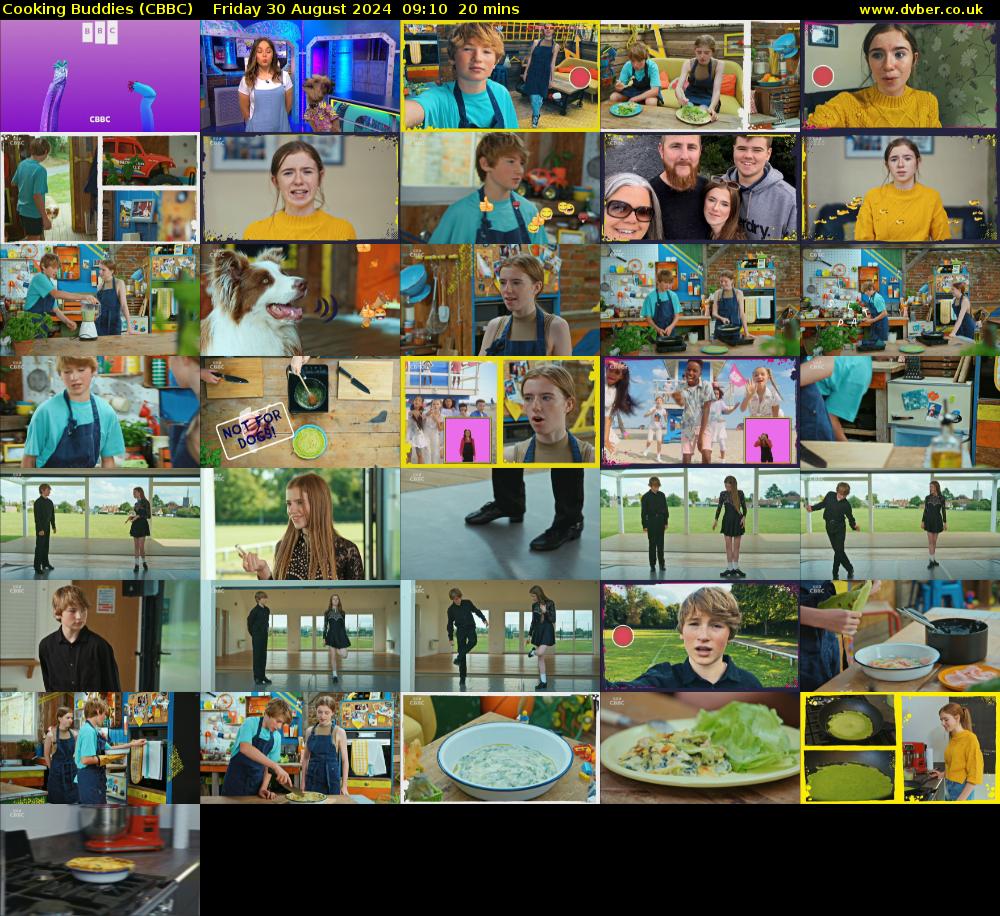 Cooking Buddies (CBBC) Friday 30 August 2024 09:10 - 09:30