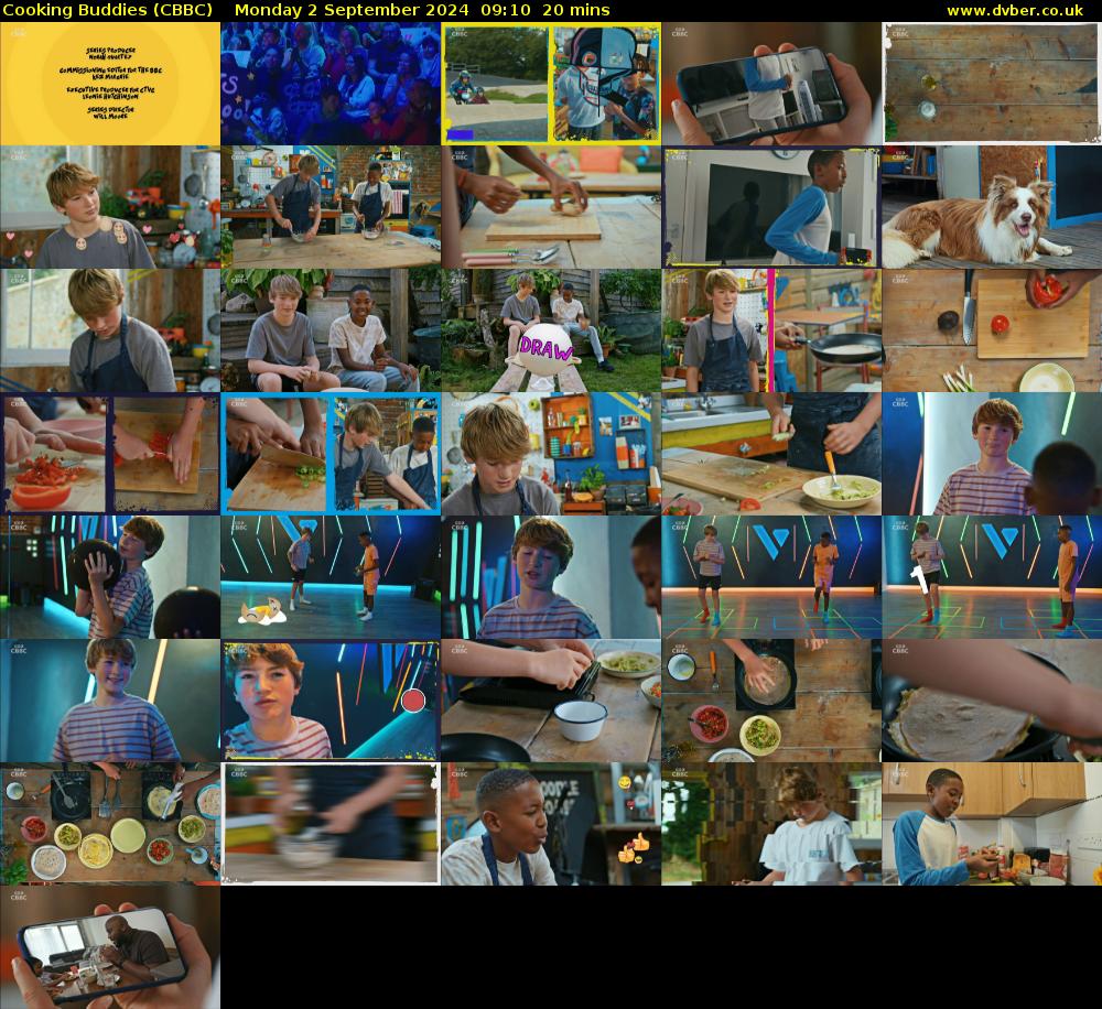 Cooking Buddies (CBBC) Monday 2 September 2024 09:10 - 09:30