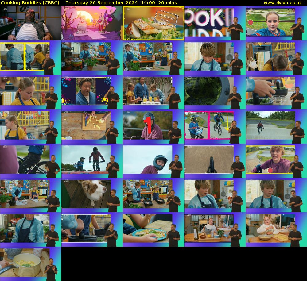 Cooking Buddies (CBBC) Thursday 26 September 2024 14:00 - 14:20