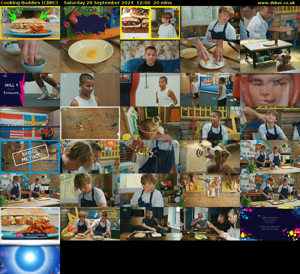 Cooking Buddies (CBBC) Saturday 28 September 2024 12:00 - 12:20