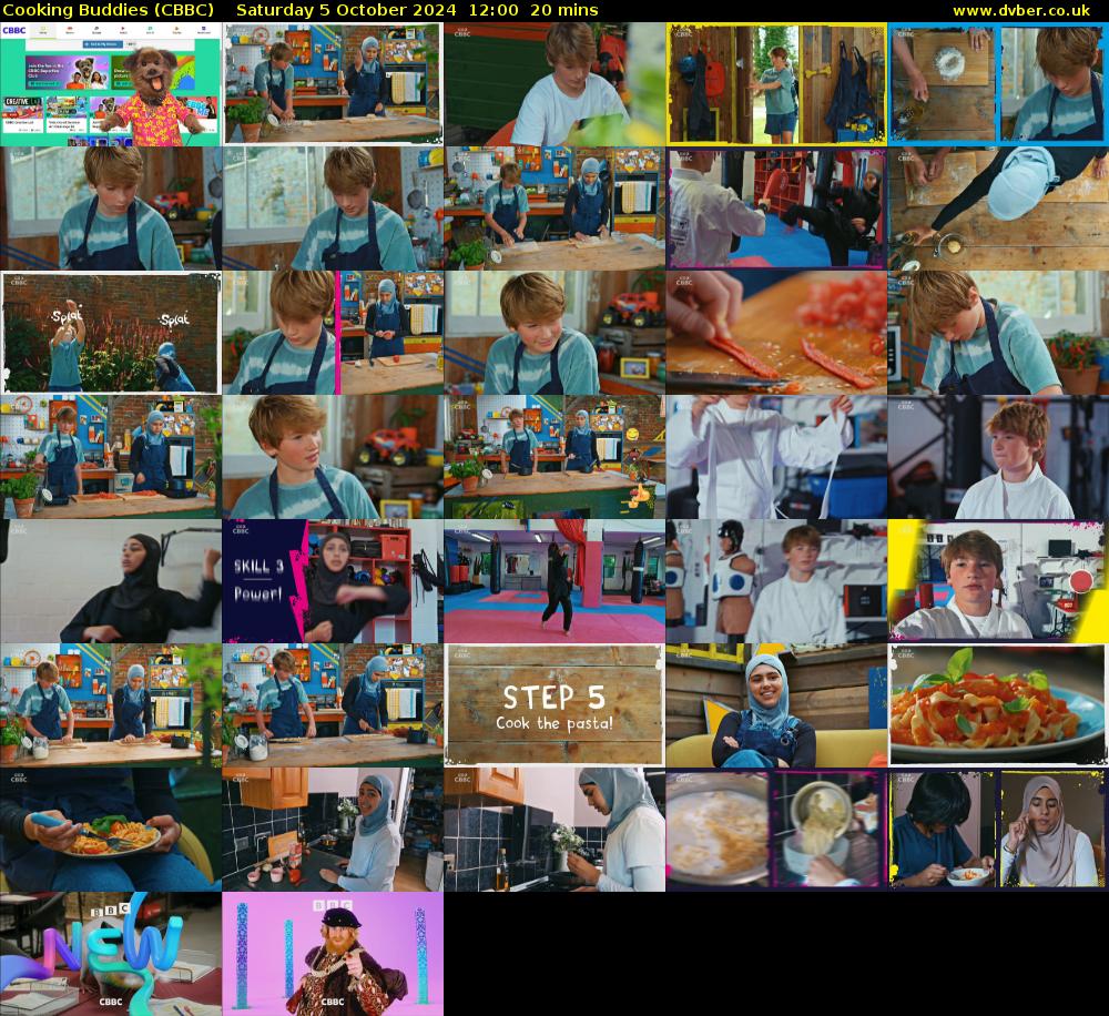 Cooking Buddies (CBBC) Saturday 5 October 2024 12:00 - 12:20