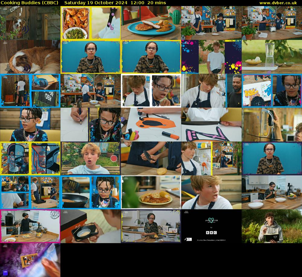 Cooking Buddies (CBBC) Saturday 19 October 2024 12:00 - 12:20