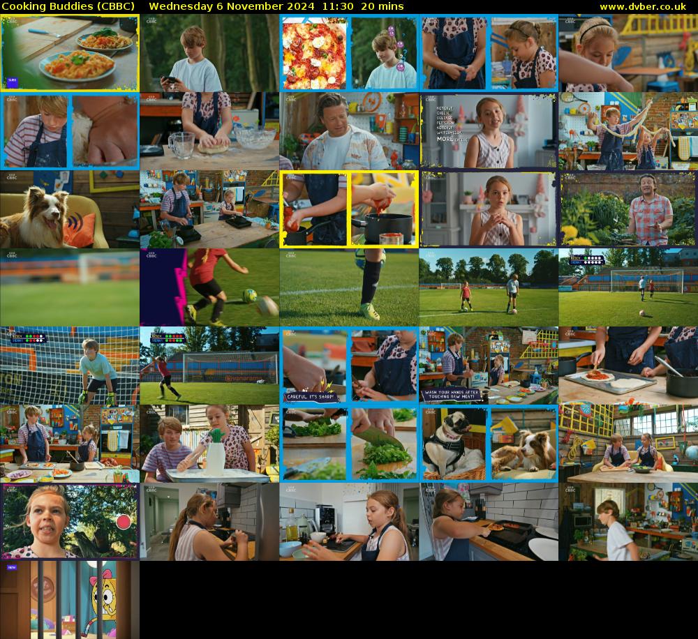 Cooking Buddies (CBBC) Wednesday 6 November 2024 11:30 - 11:50