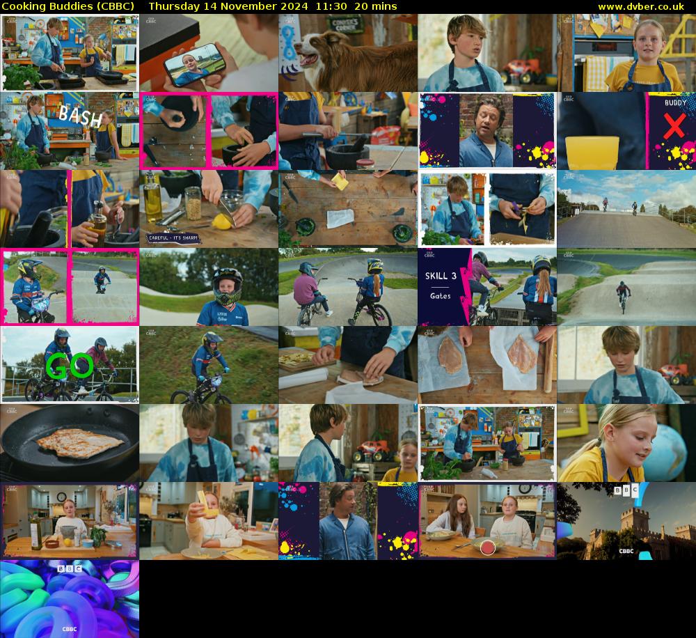 Cooking Buddies (CBBC) Thursday 14 November 2024 11:30 - 11:50