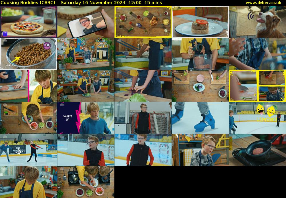 Cooking Buddies (CBBC) Saturday 16 November 2024 12:00 - 12:15