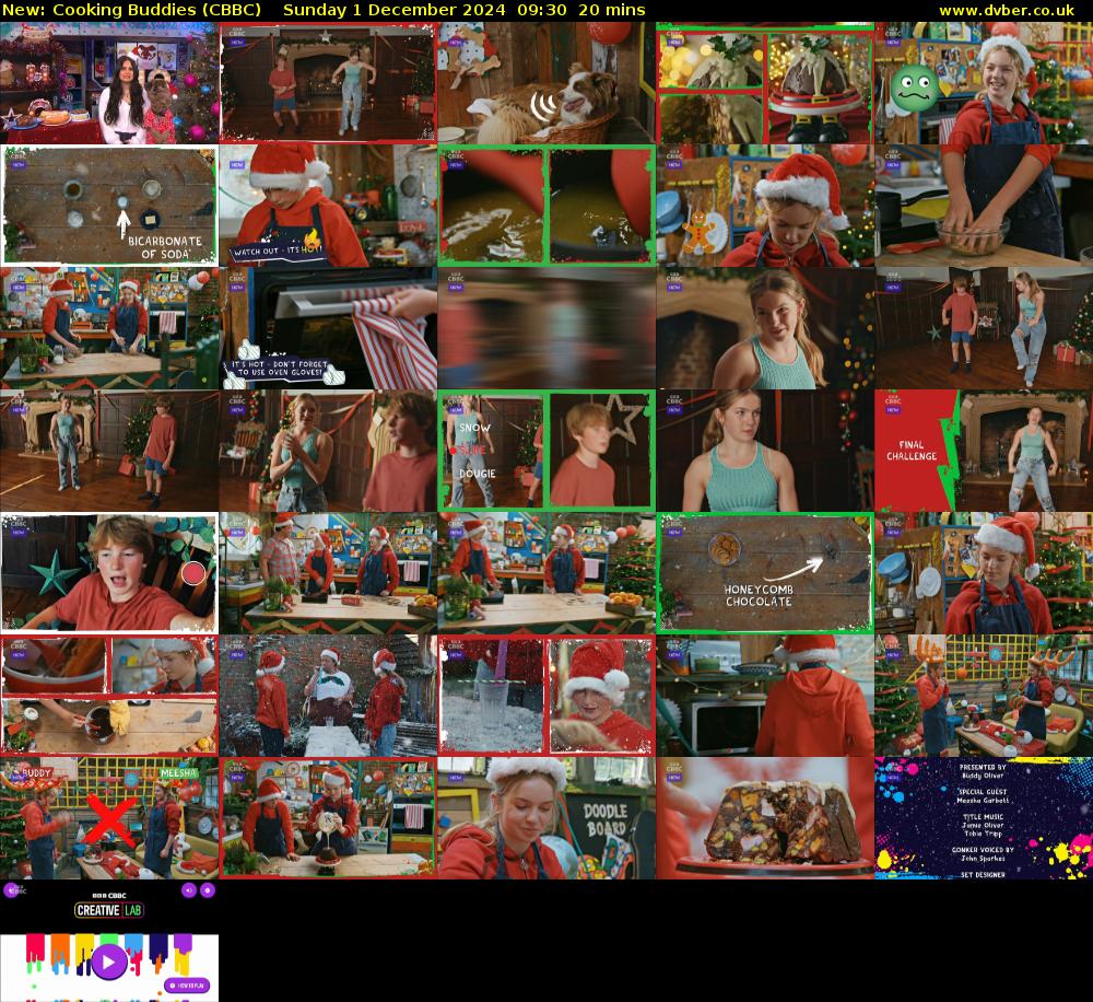 Cooking Buddies (CBBC) Sunday 1 December 2024 09:30 - 09:50