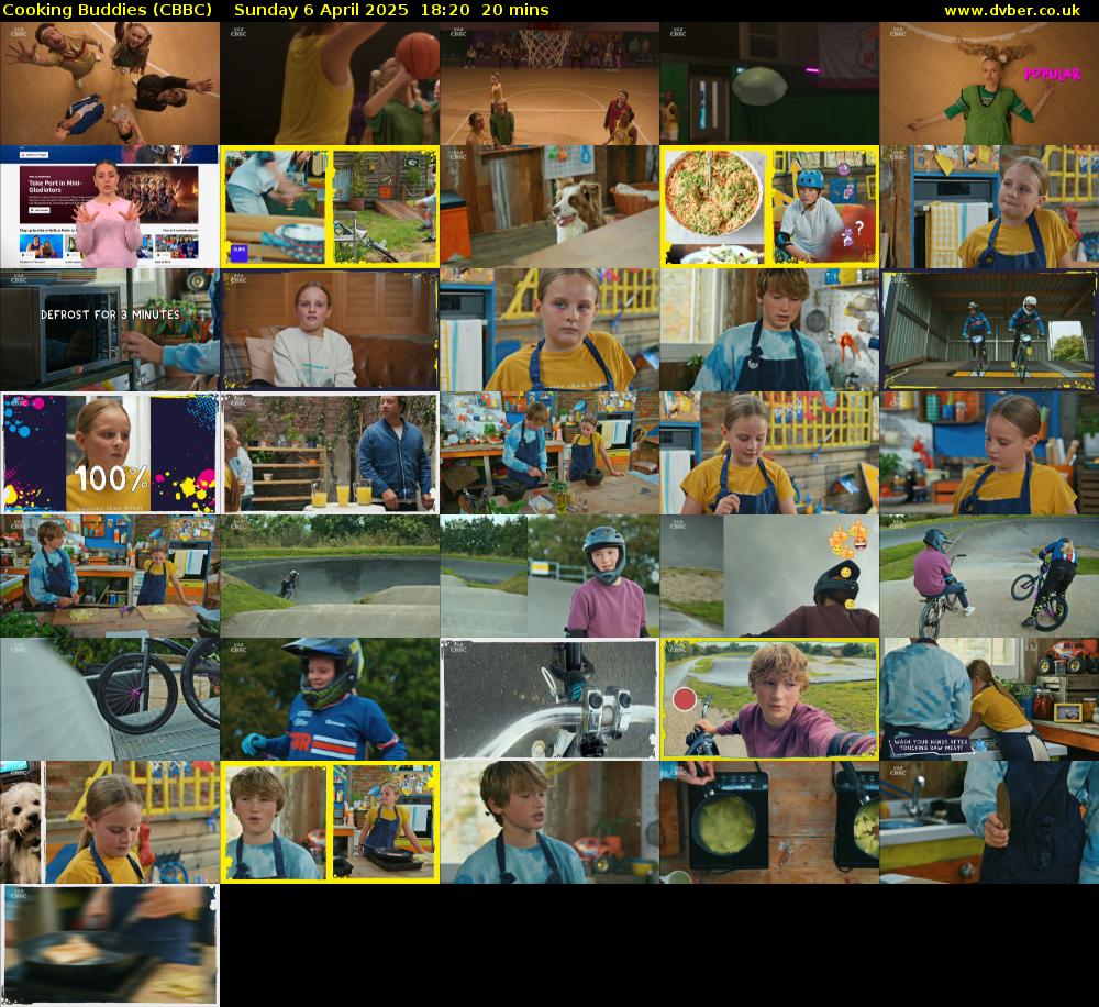 Cooking Buddies (CBBC) Sunday 6 April 2025 18:20 - 18:40