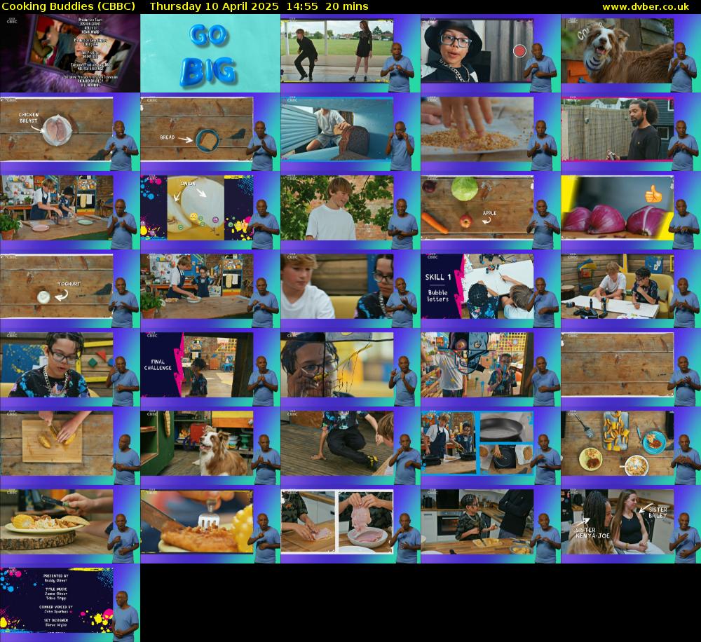 Cooking Buddies (CBBC) Thursday 10 April 2025 14:55 - 15:15