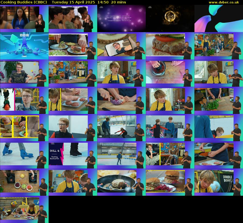 Cooking Buddies (CBBC) Tuesday 15 April 2025 14:50 - 15:10