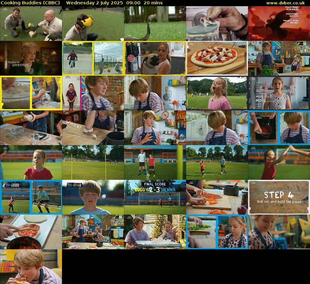 Cooking Buddies (CBBC) Wednesday 2 July 2025 09:00 - 09:20
