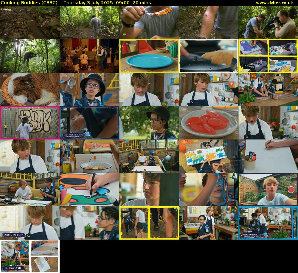 Cooking Buddies (CBBC) Thursday 3 July 2025 09:00 - 09:20