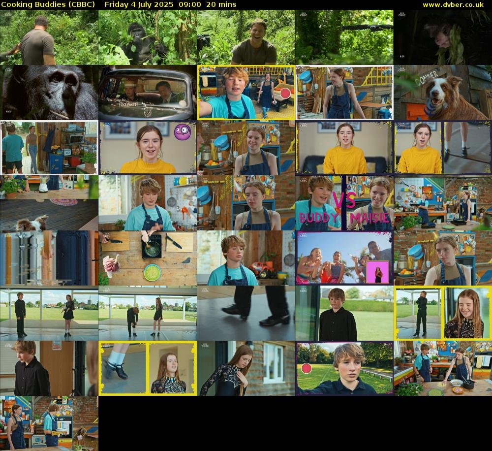 Cooking Buddies (CBBC) Friday 4 July 2025 09:00 - 09:20