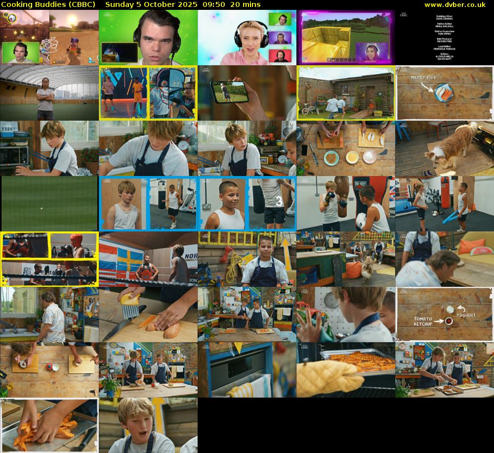 Cooking Buddies (CBBC) Sunday 5 October 2025 09:50 - 10:10