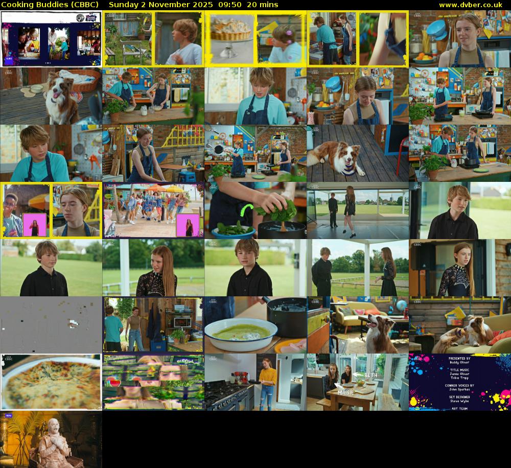 Cooking Buddies (CBBC) Sunday 2 November 2025 09:50 - 10:10