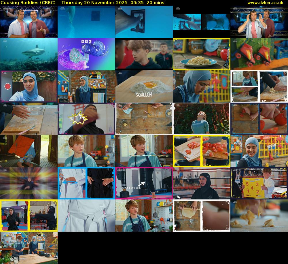 Cooking Buddies (CBBC) Thursday 20 November 2025 09:35 - 09:55