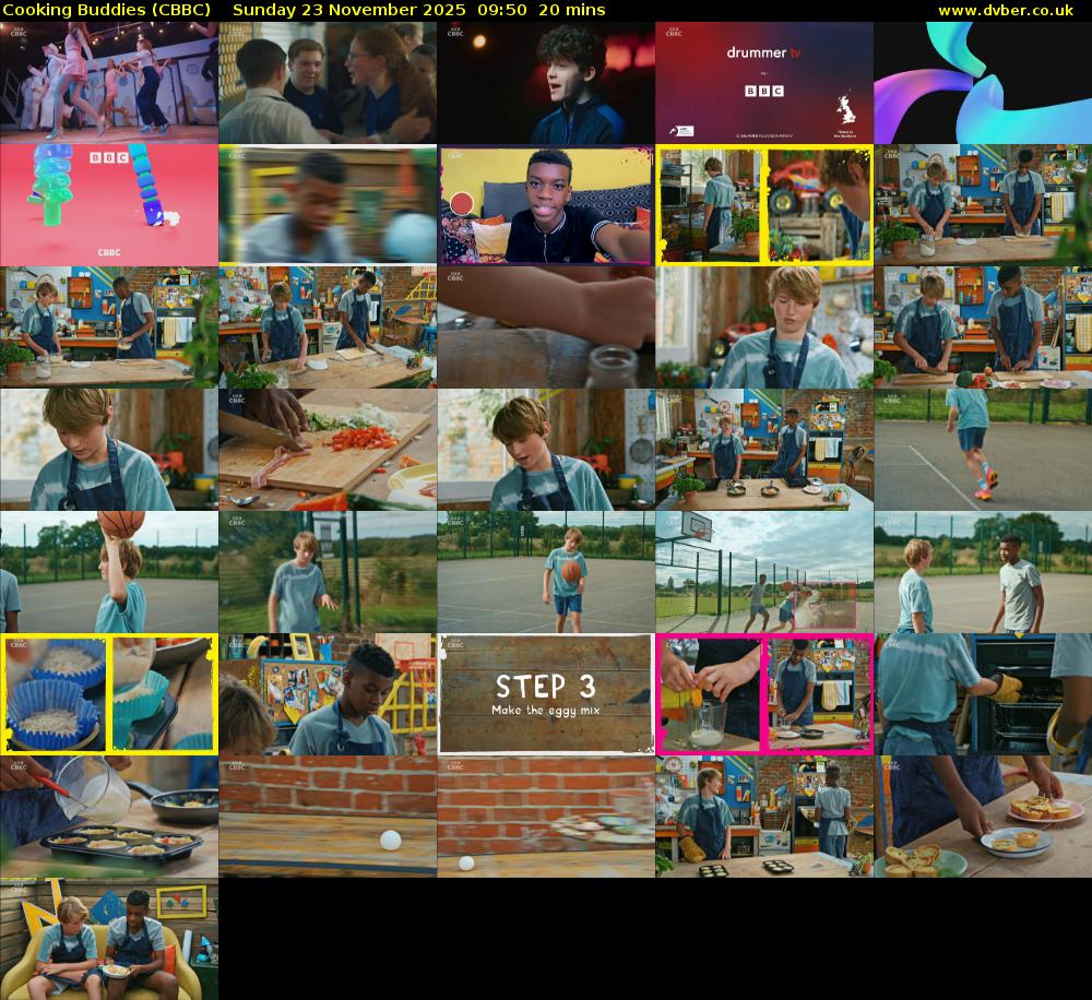 Cooking Buddies (CBBC) Sunday 23 November 2025 09:50 - 10:10